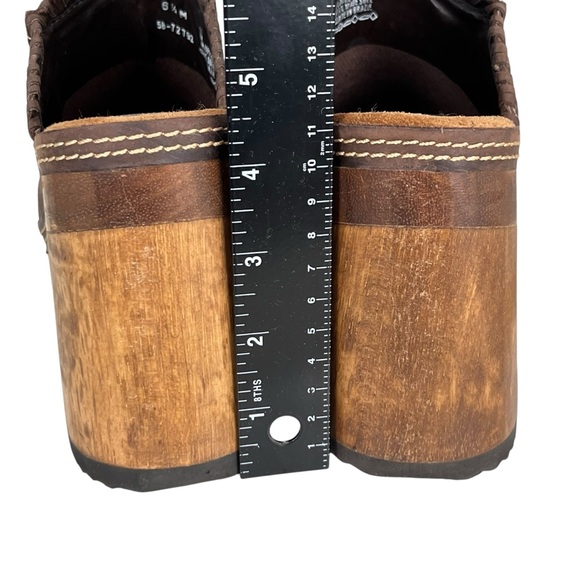 Vintage 90’s Women’s Candie’s Brown Leather Clogs Mules Size 6.5 M LIKE NEW! - Picture 12 of 14